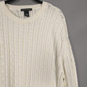 Consensus‎ Sportwear Sweater XL UNITED KINGDOM🇬🇧MADE Men's Cable Knit Cotton